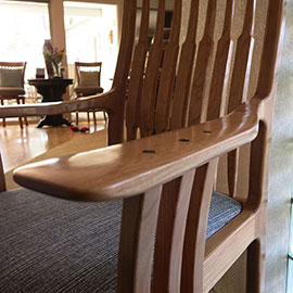 Custom Cherry Heartwood Arm Chair