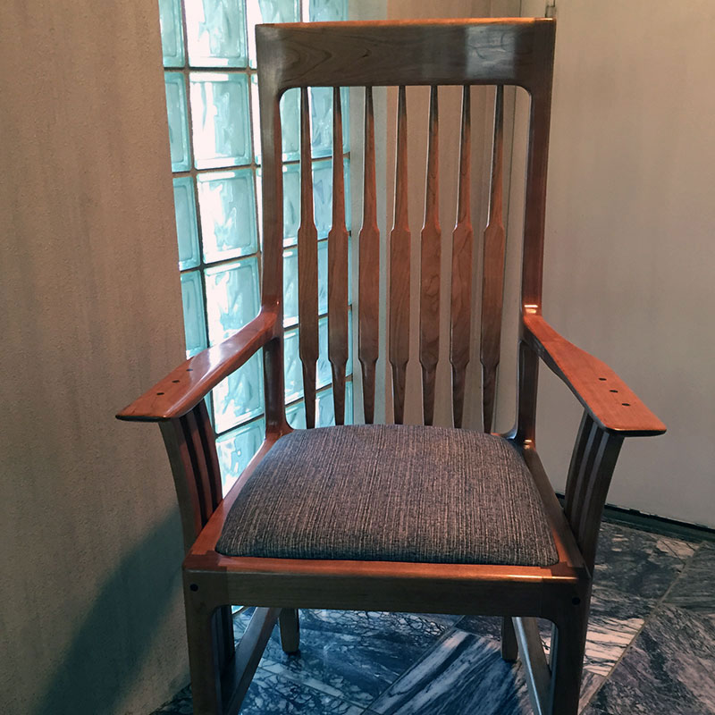 Cherry heartwood arm chair
